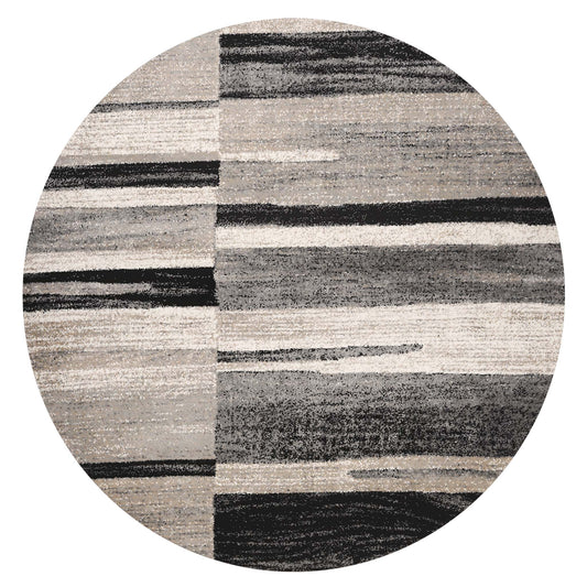 Boston 7866 Grey Round Rug