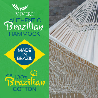 Vivere Authentic Brazilian Elegant Hammock Antique