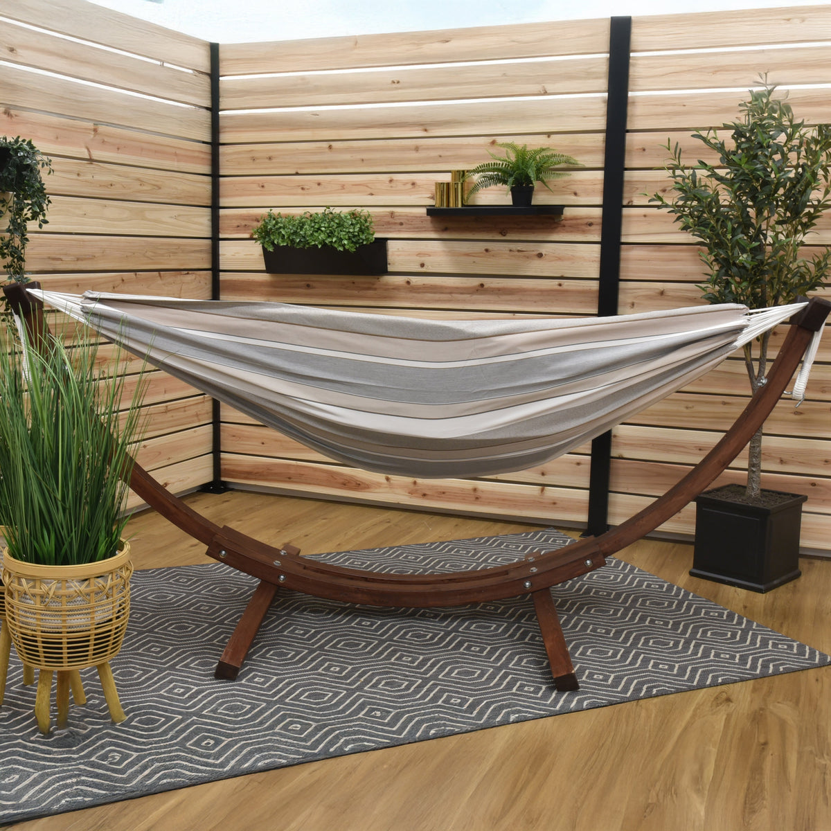 Vivere Brazilian Sunbrella Hammock Double - Dove