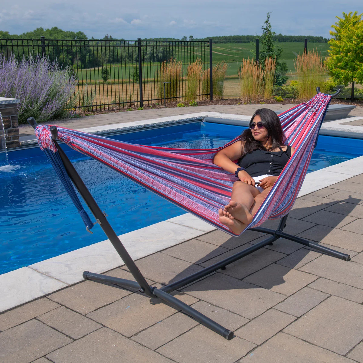 Vivere Latin Double Cotton Hammock - Libertas