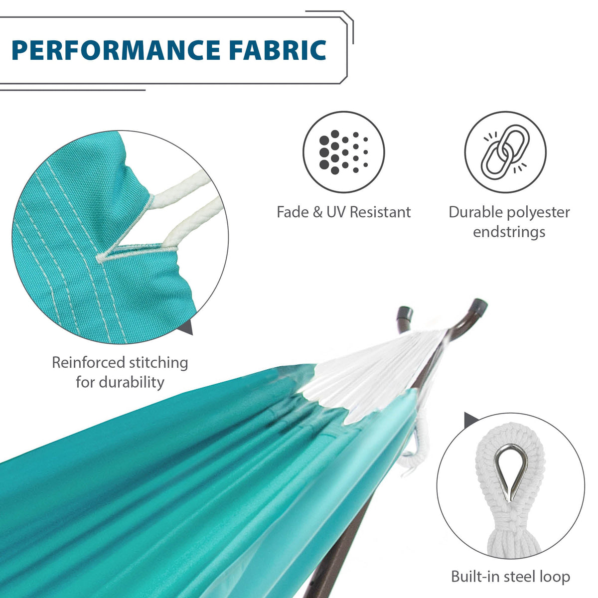 Vivere Brazilian Style Sunbrella Hammock - Aruba