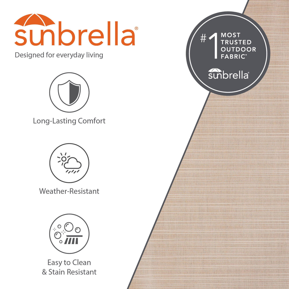 Vivere Brazilian Style Sunbrella Hammock - Sand