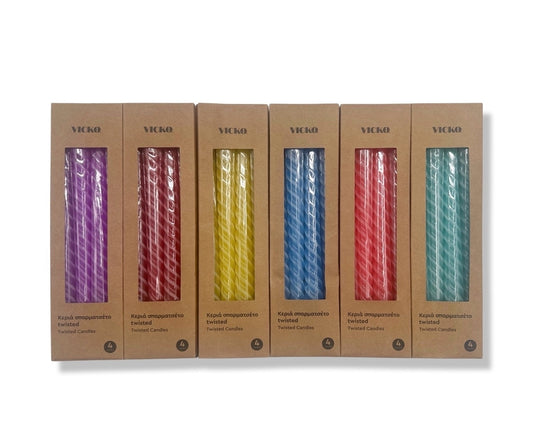bulk 96 Spiral Dinner Candle 25cm