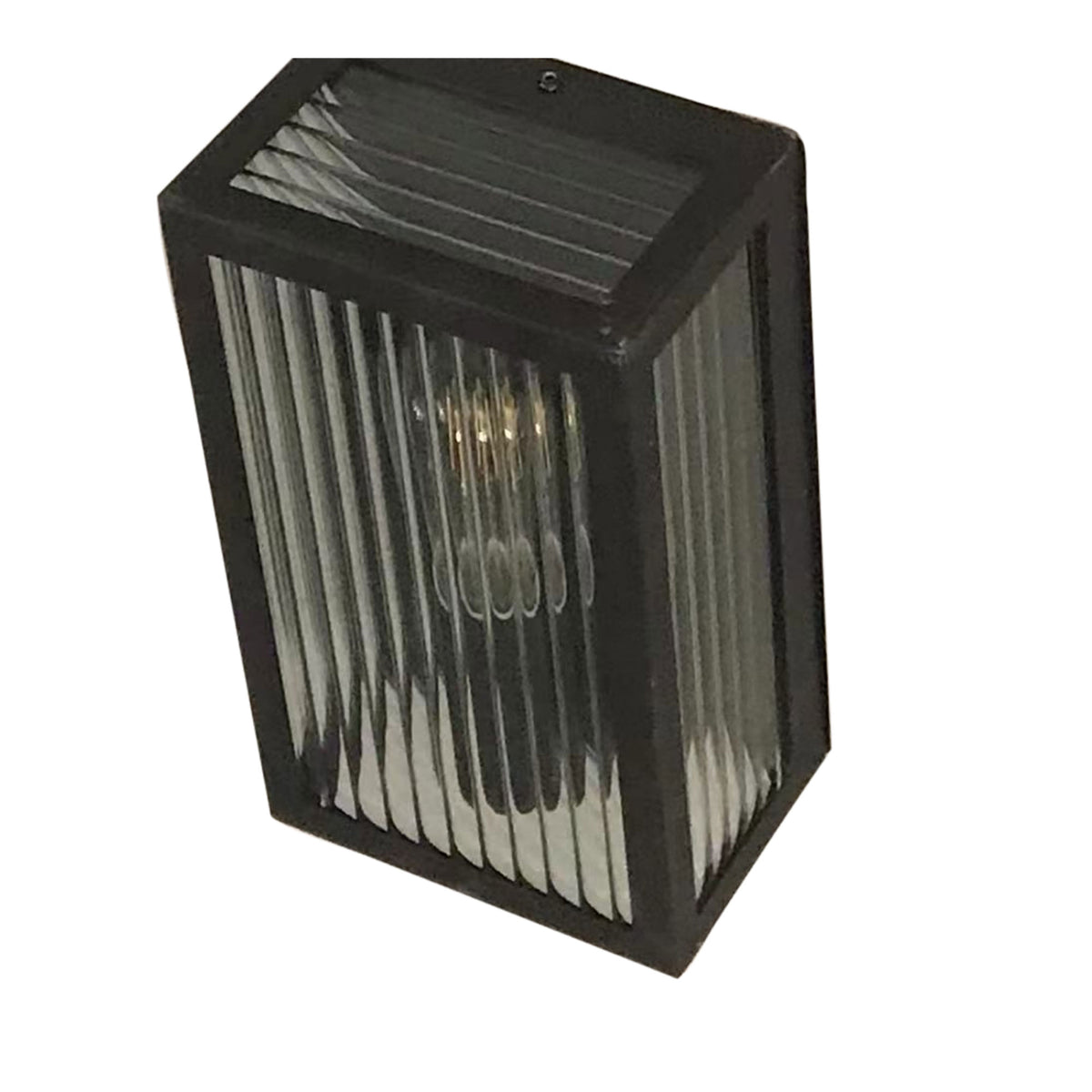 Clear Ribbed Glass Decorative Outdoor Wall Light - Chicago 1 Light