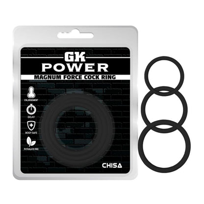 Magnum Force Cock Ring Set Black