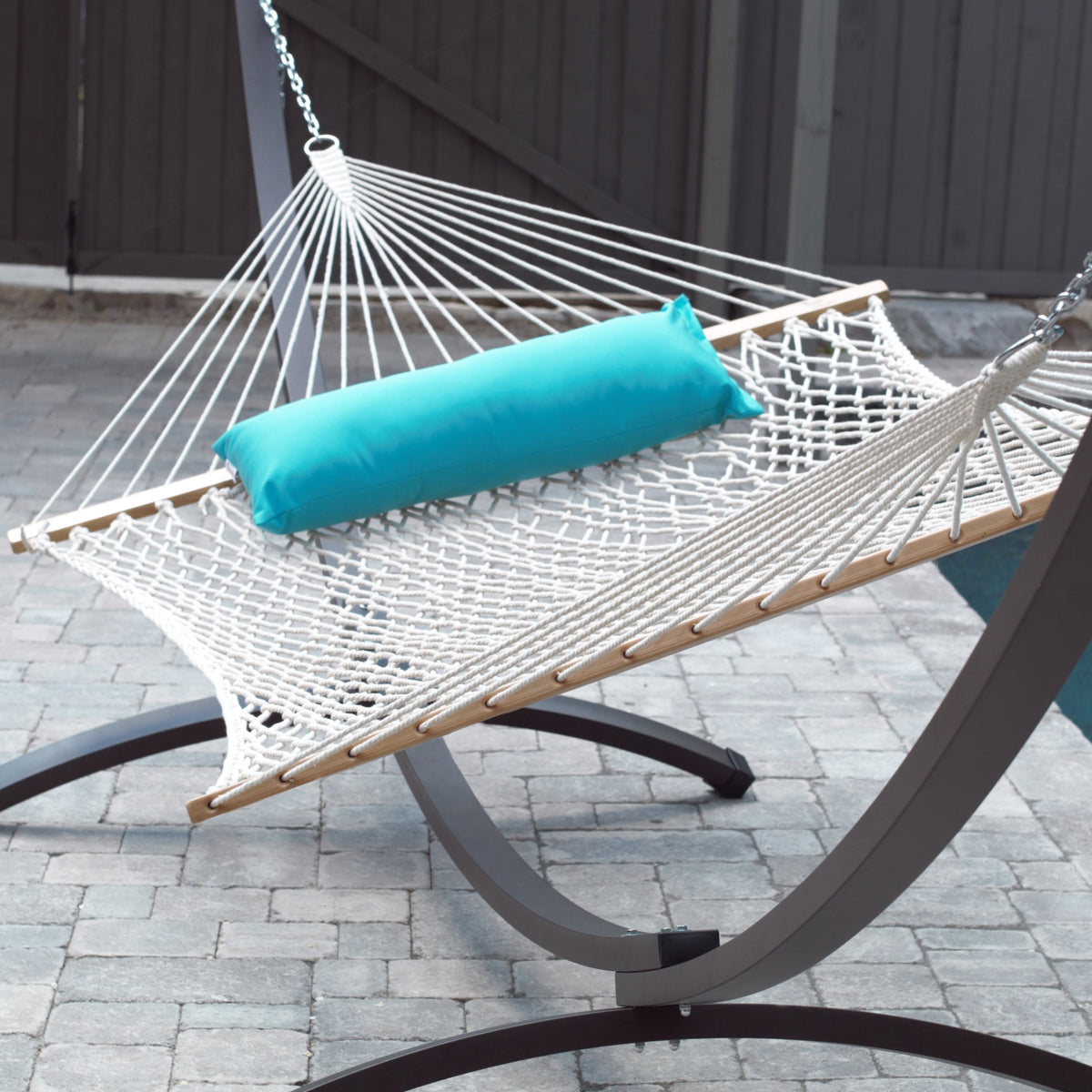 Vivere Cotton Rope Spreader Bar Hammock - Natural
