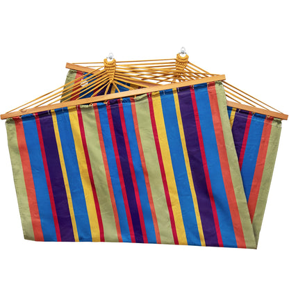 Vivere Cotton Spreader Bar Hammock - Tropical