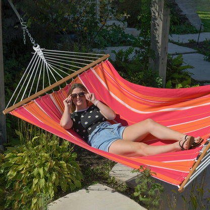 Vivere Cotton Spreader Bar Hammock - Mimosa