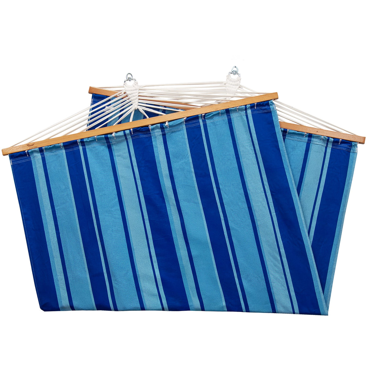 Vivere Cotton Spreader Bar Hammock - Island Breeze