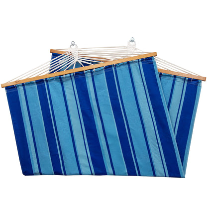 Vivere Cotton Spreader Bar Hammock - Island Breeze