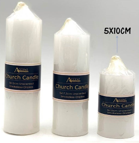 bulk 36 Church Candle 230G White 15cm