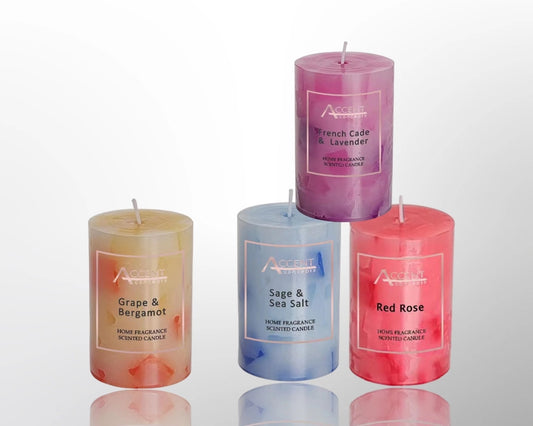 bulk 72 Scented Chunk Pillar Candle 7cm