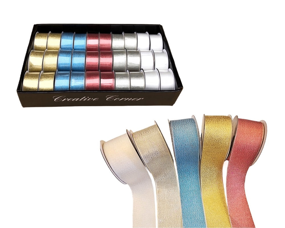 bulk 30 Shimmer Ribbon 5 Craft Sewing Lace 2m