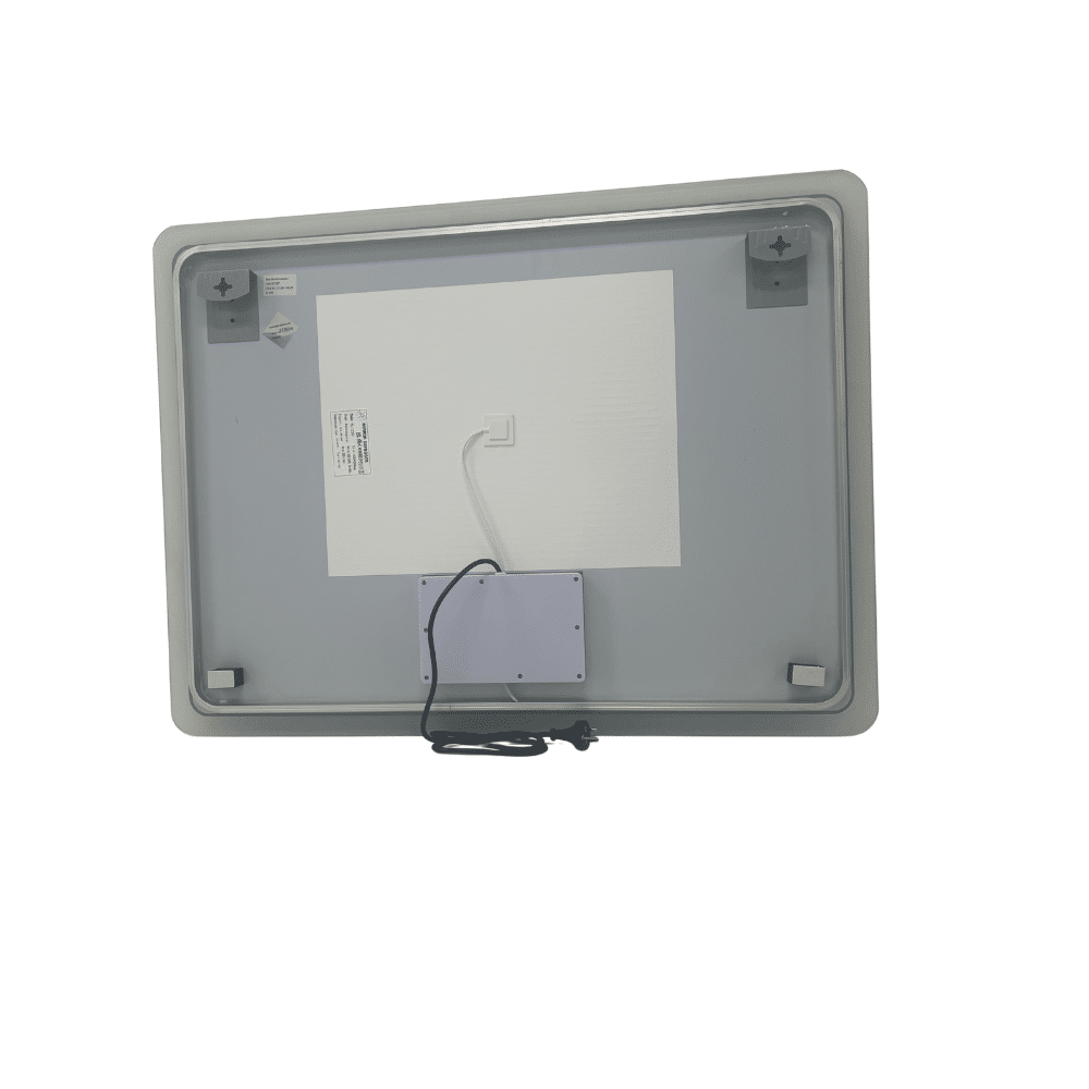 Rectangular LED Mirror 130cm x 80cm Frameless Frosted Wall Mounted Bathroom Defogger Dimmable Touch Sensor