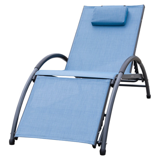 Vivere Dockside Phifer & Aluminum Sun Lounger - Cape Cod