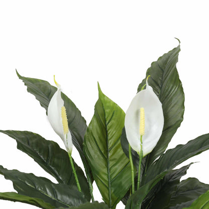 Artificial Spathiphyllum Peace Lily Plant with White Flowers 60cm - Image 3