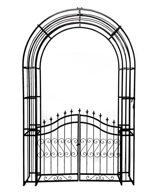 Large Garden Arch w Gate 240cm
