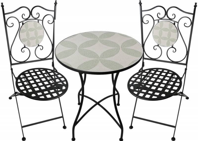Urban Mosaic Outdoor Table & Chairs Setting 72cm