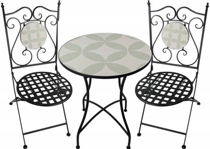 Urban Mosaic Outdoor Table & Chairs Setting 72cm