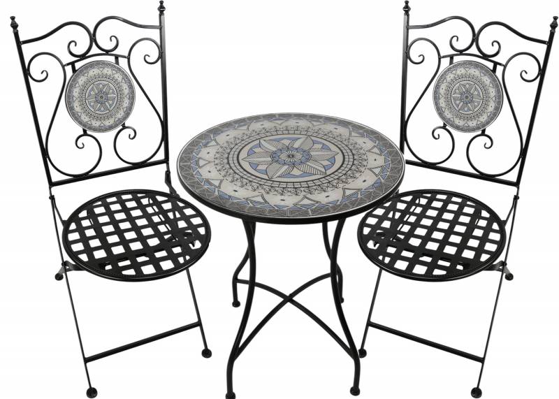 Santorini Charm Outdoor Table & Chairs Setting 72cm