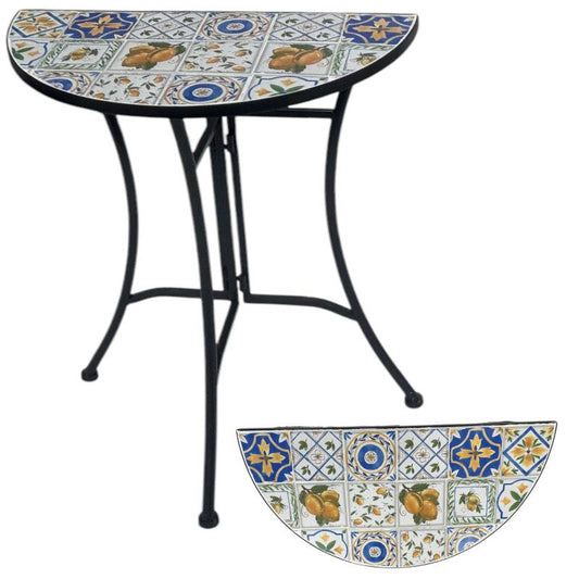 Zen Enclave Outdoor Half Round Table 69cm