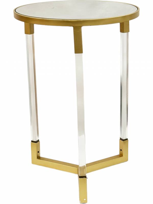 Mirage Side Table w Mirror Top 60cm - Image 4