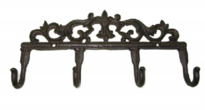 Decorative Metal 4 Hook 17cm