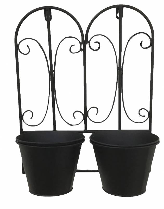 Set 2 Wall Metal Planter 30x38cm