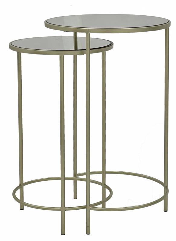 Set 2 Sally Glass Side Table 65cm - Image 2