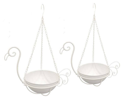 Set 2 Hanging Bird Feeders 59cm