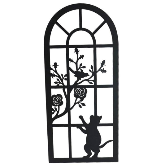 Cat By The Window Wall Art 56cm