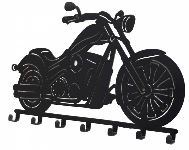 Motorbike Wall Art w 7 Hooks 20cm