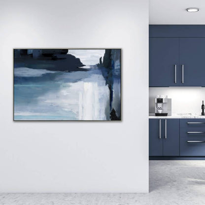 Baby Blue Framed Canvas 80cm - Image 4