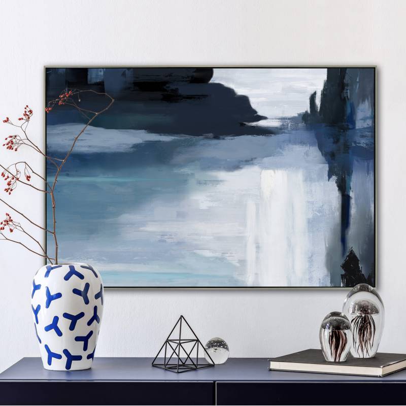 Baby Blue Framed Canvas 80cm - Image 2