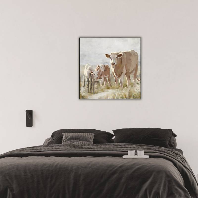 Cows In The Paddock Framed Canvas 80cm - Image 3