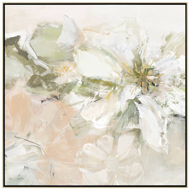 Middle Flower Framed Canvas 80cm