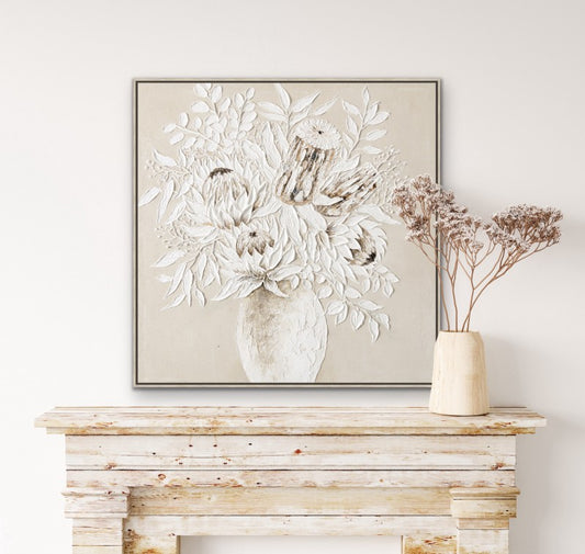 Native Natural Framed Canvas 80cm