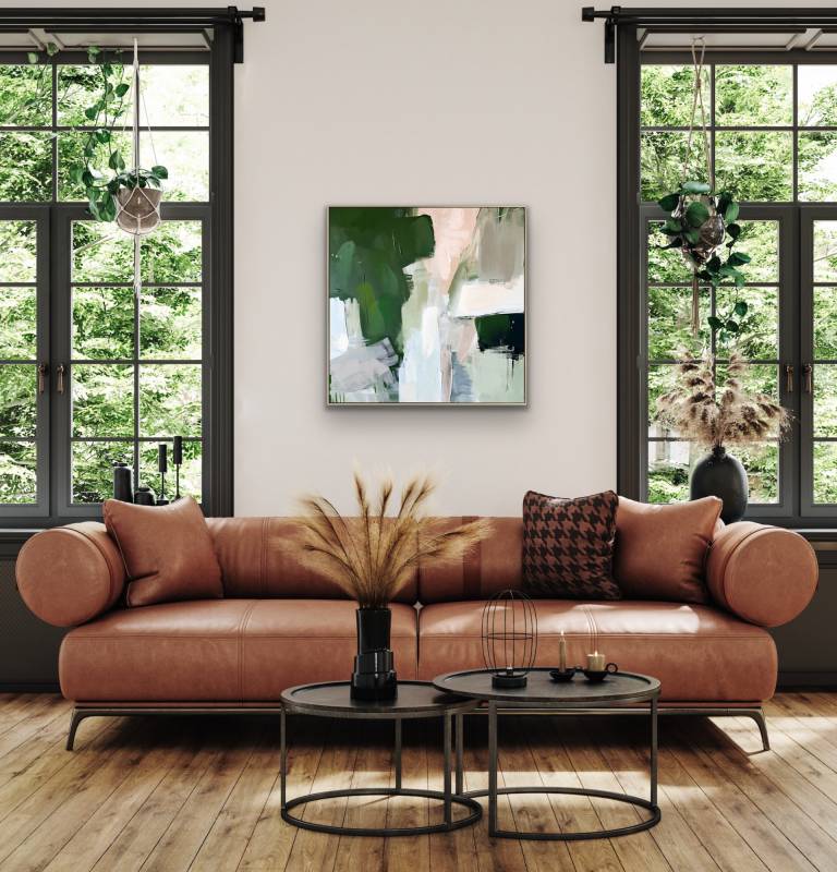 Abstract Framed Canvas 80cm - Image 2