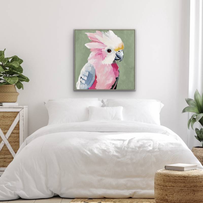 Beautiful Cockatoo Framed Artwork 80cm - Image 2