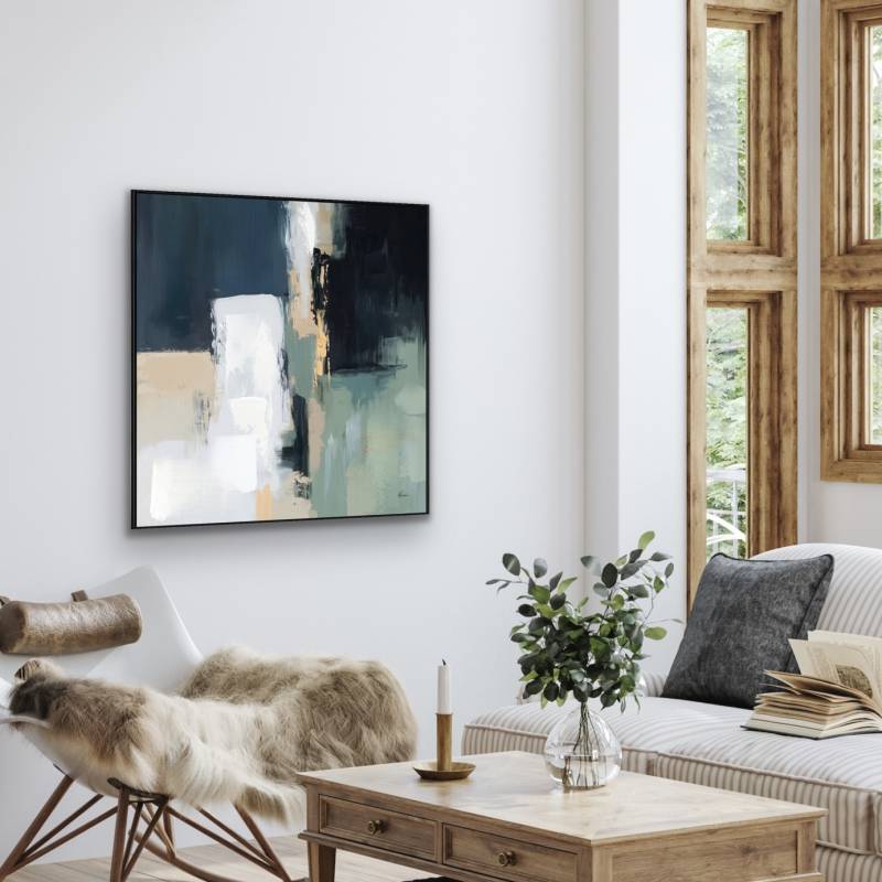 Ruby Abstract Framed Artwork 80cm - Image 2