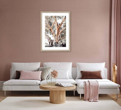 Bark Tree Framed Artwork 80cm - Image 2