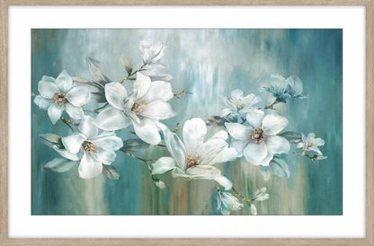 Floral Decorative w Glass Front Wall Art 120cm
