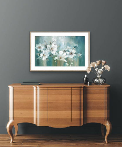 Floral Decorative w Glass Front Wall Art 120cm - Image 2