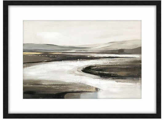 By The River Artwork Framed w Glass Front 80cm