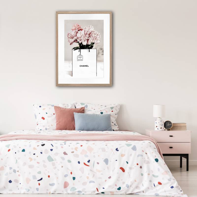 Flower In The Bag Artwork Framed w Glass Front 80cm - Image 4