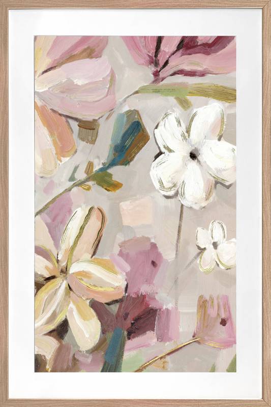 Mimi Floral Artwork Framed w Glass Front 120cm