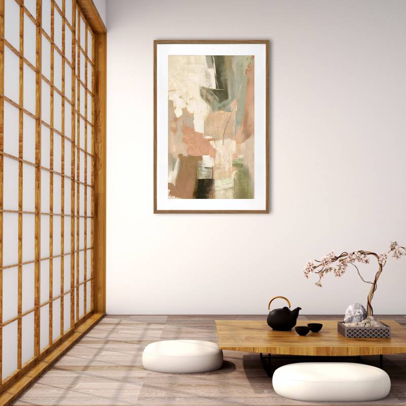Mietta Abstract Artwork Framed w Glass Front 120cm - Image 4