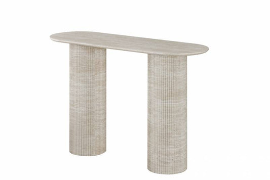 Elodie Console Table Travertine 78cm - Image 2