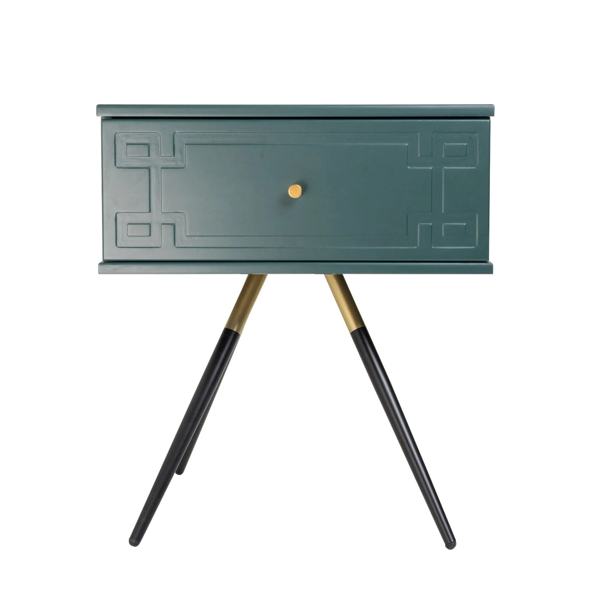 Athena (Pattern) Bedside Table Imperial Green 57cm