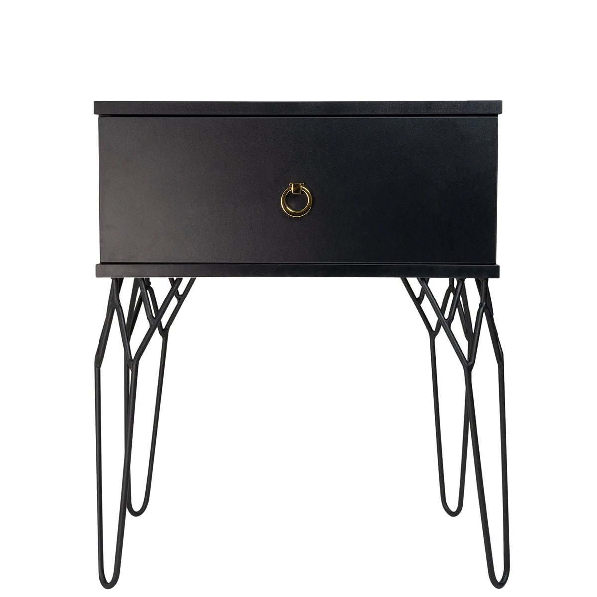 Kyra (Combo) Bedside Table Black 61cm